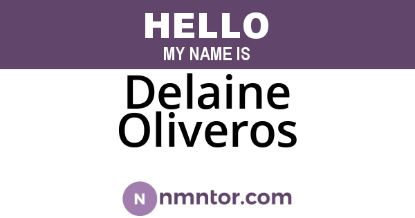 Delaine Oliveros