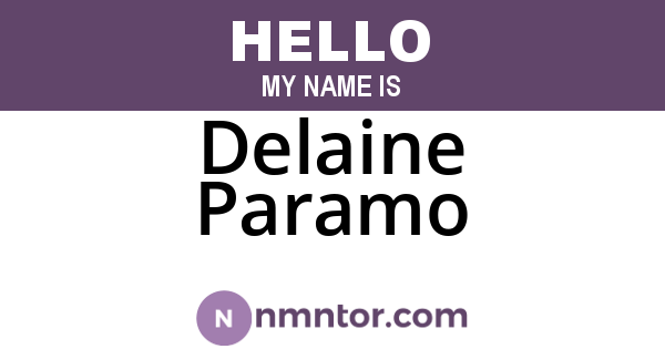 Delaine Paramo