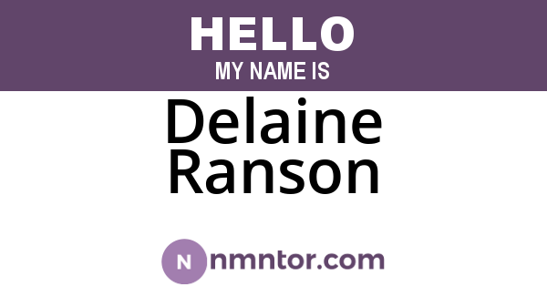 Delaine Ranson