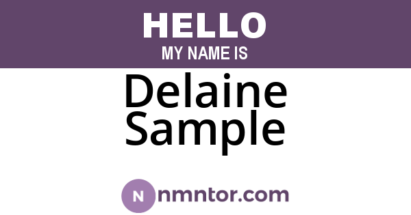 Delaine Sample