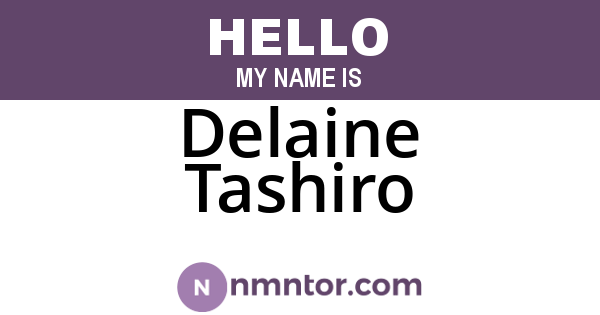 Delaine Tashiro