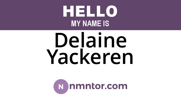 Delaine Yackeren