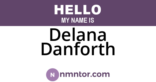 Delana Danforth