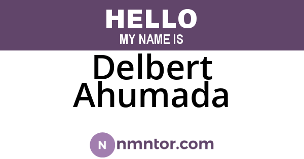 Delbert Ahumada