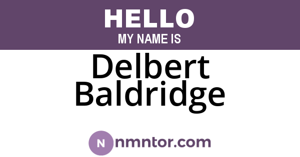 Delbert Baldridge