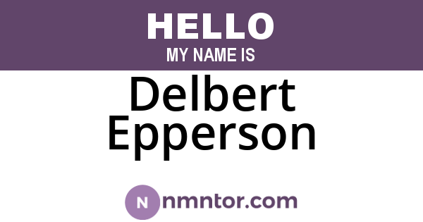 Delbert Epperson