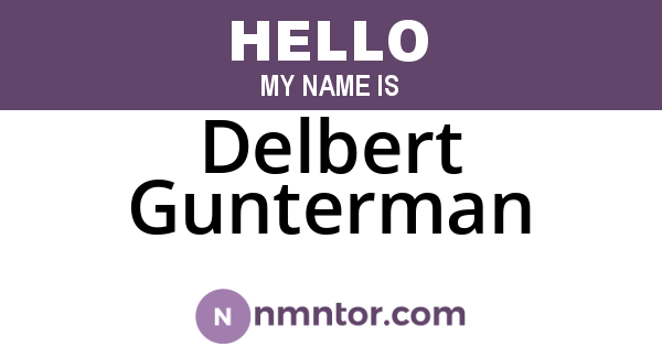 Delbert Gunterman