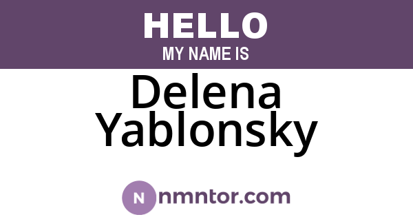 Delena Yablonsky