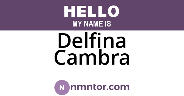 Delfina Cambra