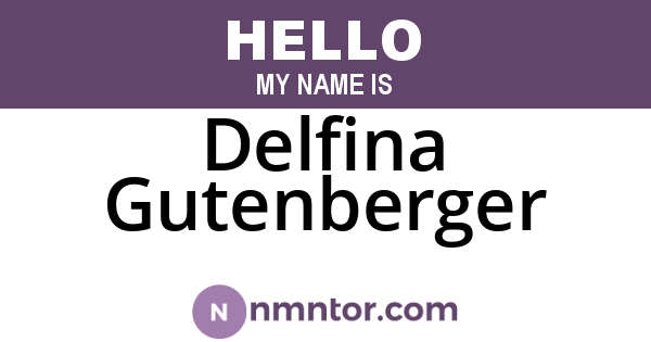 Delfina Gutenberger