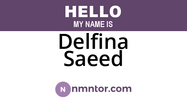 Delfina Saeed