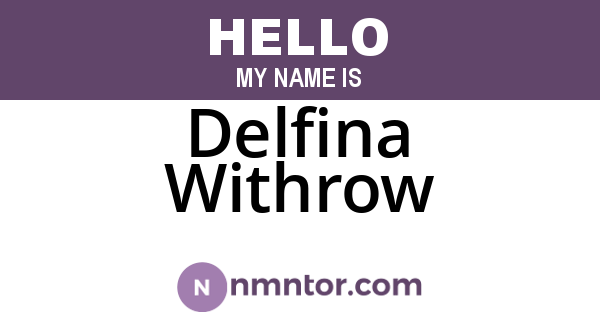 Delfina Withrow