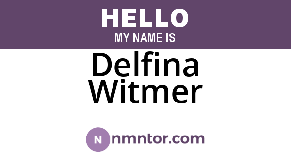 Delfina Witmer