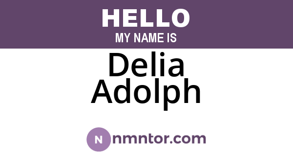 Delia Adolph