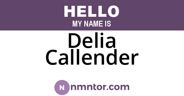 Delia Callender