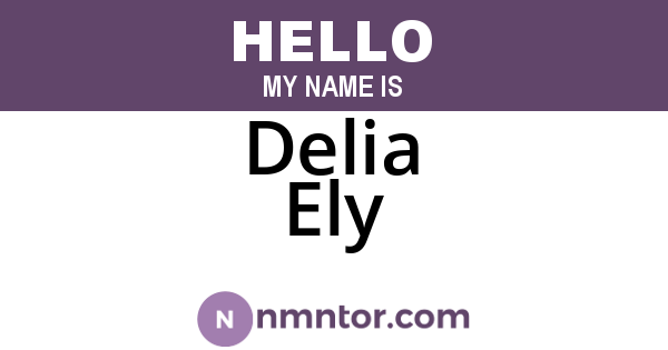Delia Ely