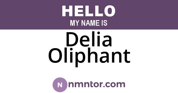 Delia Oliphant
