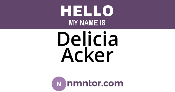 Delicia Acker