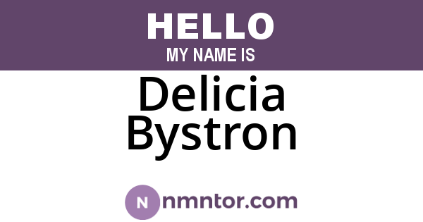 Delicia Bystron
