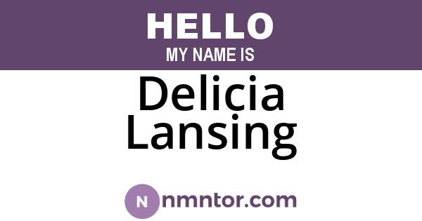 Delicia Lansing