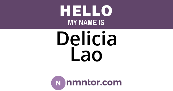 Delicia Lao