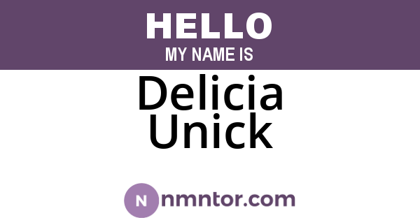 Delicia Unick