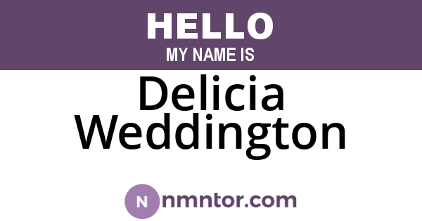 Delicia Weddington