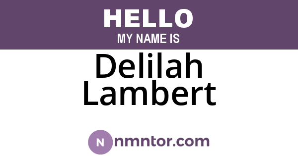 Delilah Lambert