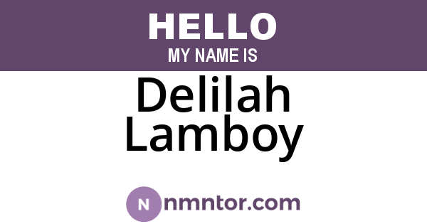 Delilah Lamboy