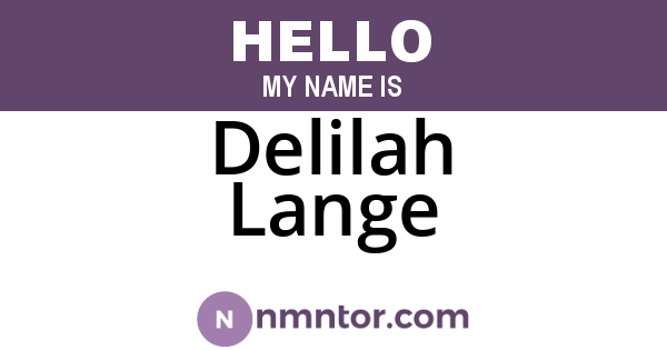 Delilah Lange
