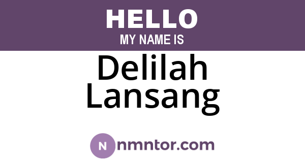 Delilah Lansang
