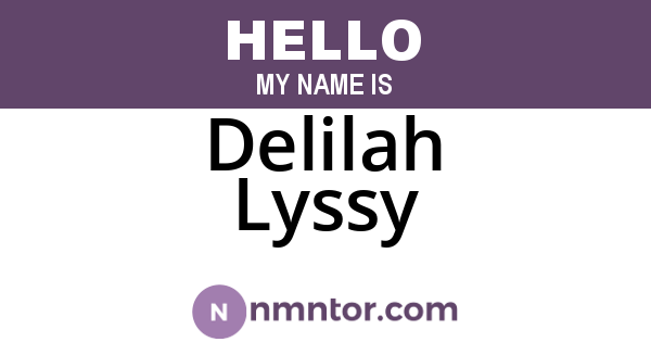 Delilah Lyssy