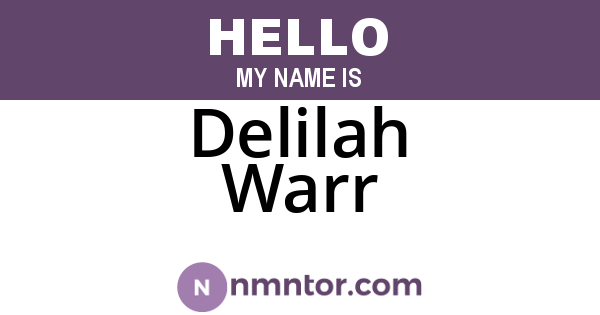 Delilah Warr