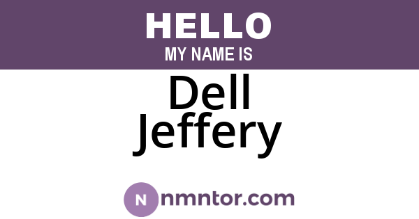 Dell Jeffery