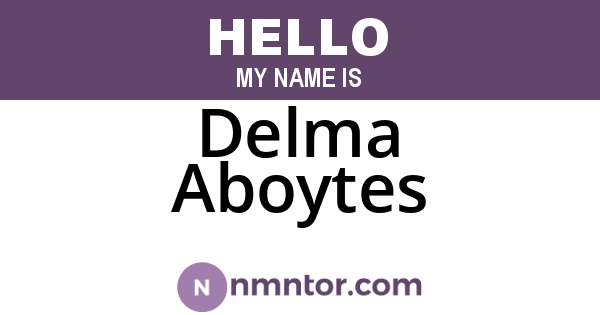 Delma Aboytes