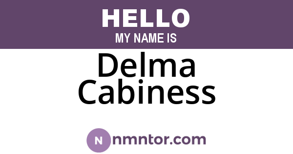 Delma Cabiness