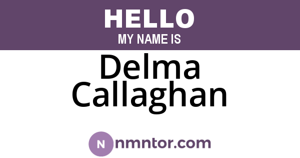 Delma Callaghan