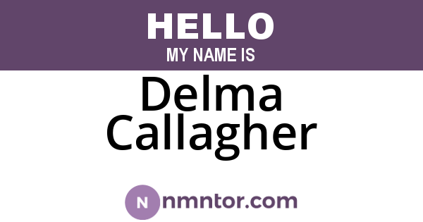 Delma Callagher