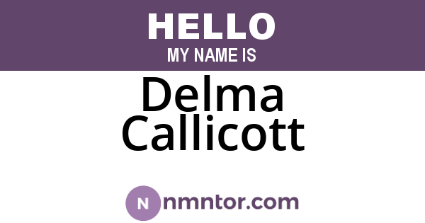 Delma Callicott