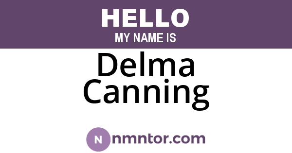 Delma Canning