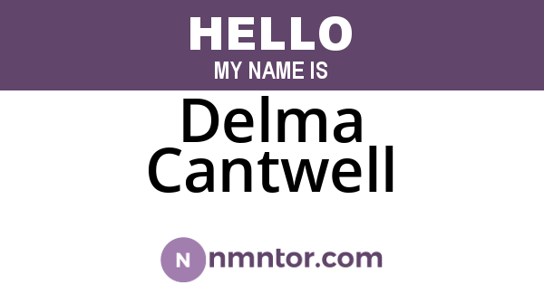 Delma Cantwell