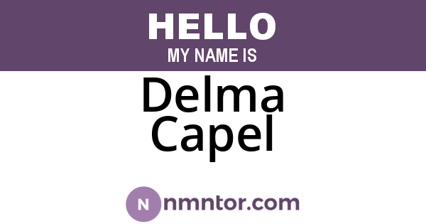 Delma Capel