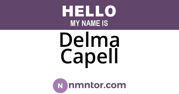 Delma Capell