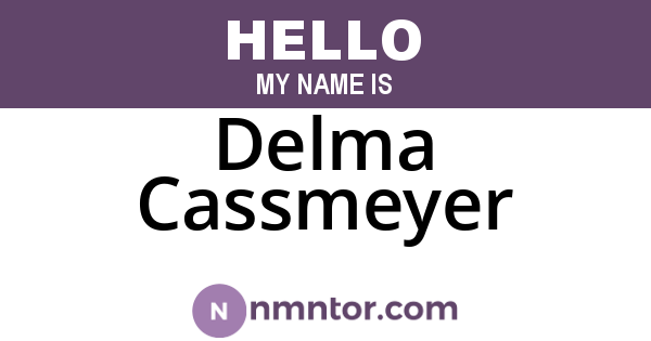Delma Cassmeyer