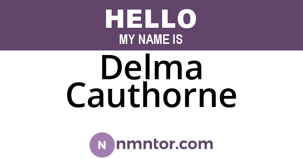 Delma Cauthorne