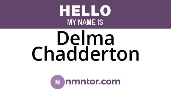 Delma Chadderton