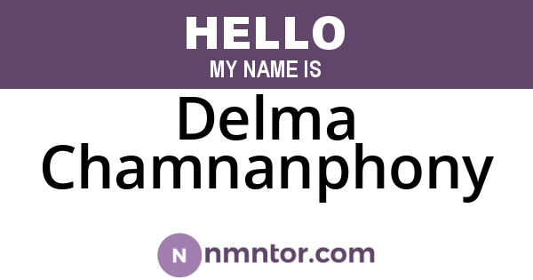 Delma Chamnanphony