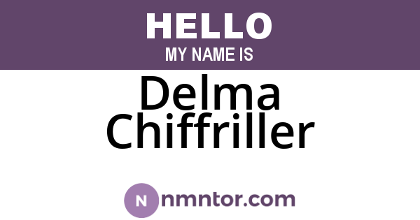 Delma Chiffriller
