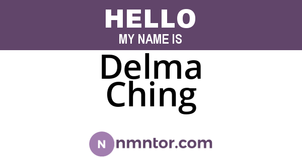 Delma Ching