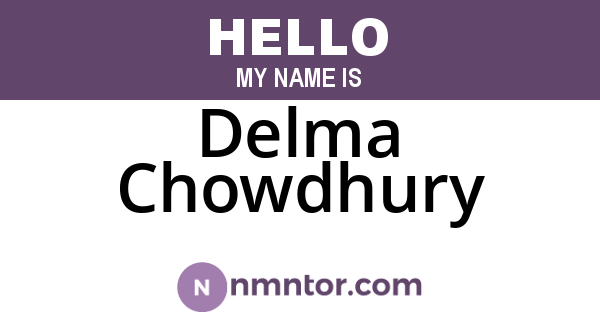 Delma Chowdhury
